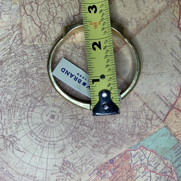 Lucky Brand Gold-Tone Double Stone Cuff Bracelet - Picture 6 of 8